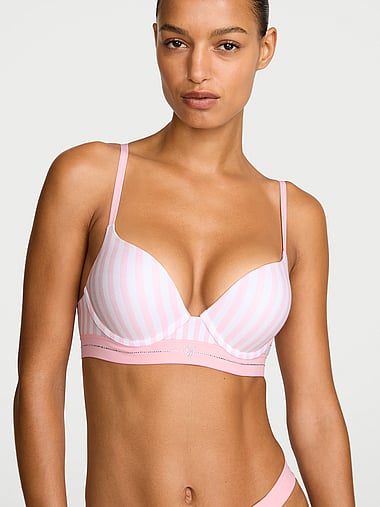The T-shirt - Bombshell Add-2-Cups Signature Shine Cotton Push-Up Bra, image 1