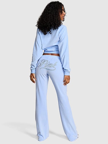 PINK - Vintage Velour Flare Pants, image 1
