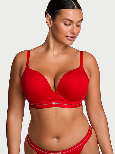 The T-shirt - Bombshell Add-2-Cups Signature Shine Cotton Push-Up Bra, image 1
