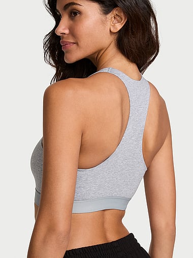 The T-shirt - Cotton Shine Patch Unlined High-Neck Bralette, image 2
