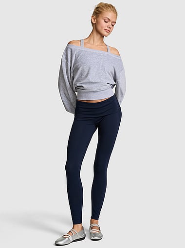 PINK - All-Day Cotton™ Foldover Leggings, image 1