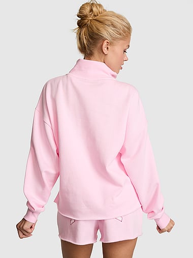 PINK - Campus Fleece™ Quarter-Zip Straight-Cut Sweatshirt, image 2