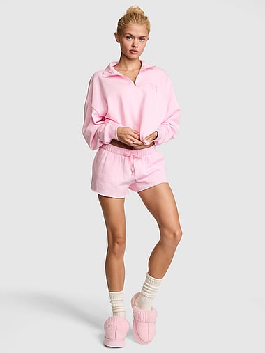 PINK - Campus Fleece™ Quarter-Zip Straight-Cut Sweatshirt, image 1