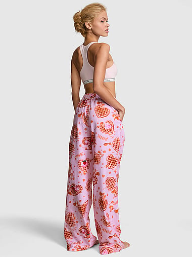 PINK - Cotton Favorite Flannel Pajama Pants, image 2