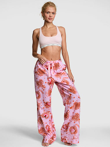 PINK - Cotton Favorite Flannel Pajama Pants, image 1