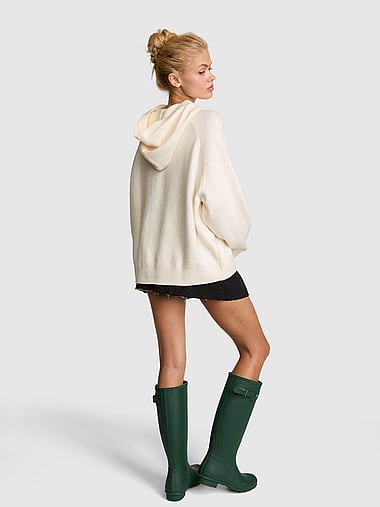 PINK - Oversized Knit Hoodie, image 2