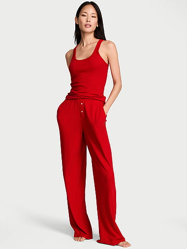 Victoria's Secret - Waffle Knit Tank & Pant Pajama Set, image 1