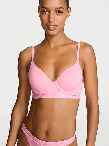 The T-shirt - Signature Shine Cotton Lightly Lined Full-Coverage Bra, image 1