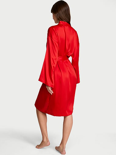 Victoria's Secret - Signature Satin Midi Robe, image 2