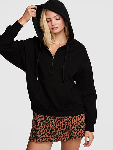 PINK - Campus Fleece™ Half-Zip Hoodie, image 1