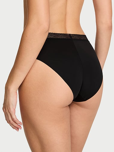 No-Show - No-Show Mesh-Trim Mid-Rise Bikini Panty, image 2