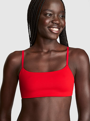 PINK - PINK Relay™ Square-Neck Sports Bra, image 1