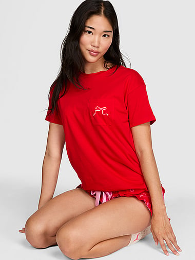 PINK - 100% Cotton Light as Air Jersey Pocket Tee, image 1