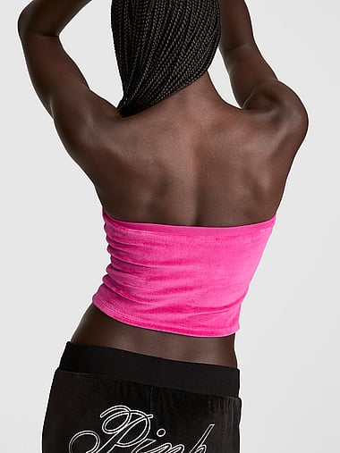 PINK - Vintage Velour Tube Top, image 2