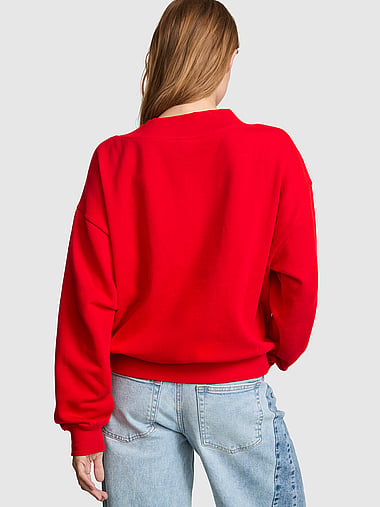 PINK - Campus Fleece™ V-Neck Sweatshirt, image 2