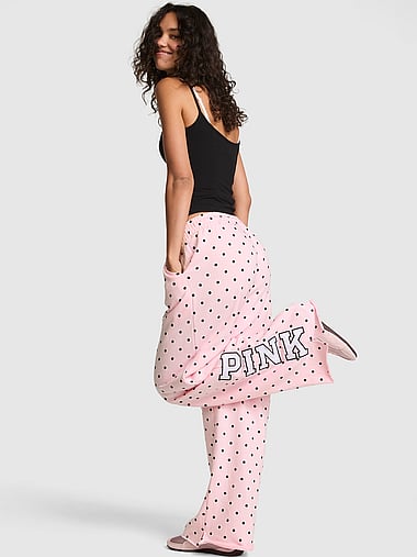 PINK - Campus Fleece™ Wide-Leg Split-Hem Sweatpants, image 2