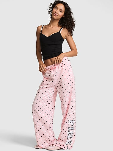 PINK - Campus Fleece™ Wide-Leg Split-Hem Sweatpants, image 1