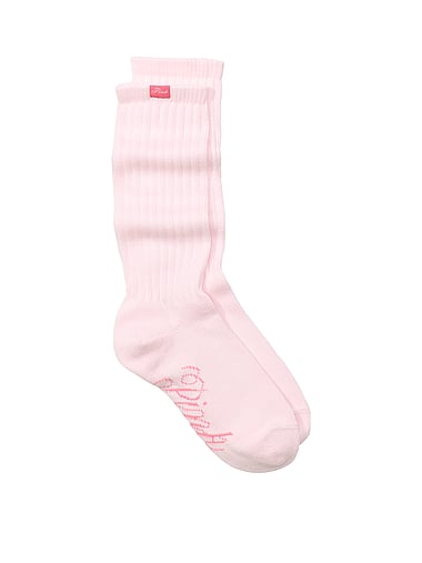 PINK - Ribbed Slouch Socks