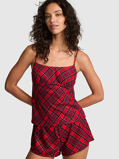 PINK - Favorite Flannel Flirty Cami, image 1