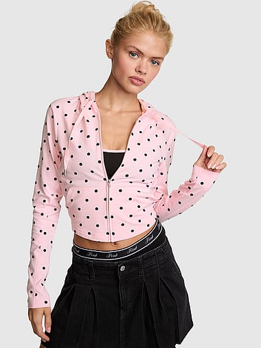 PINK - All-Day Cotton™ Full-Zip Hoodie, image 1