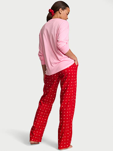 Victoria's Secret - CozyFlannel™ Long Tee-Jama & Scrunchie Set, image 2