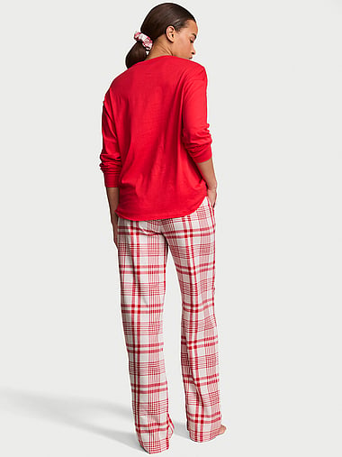 Victoria's Secret - CozyFlannel™ Long Tee-Jama & Scrunchie Set, image 2
