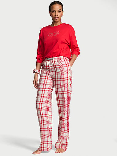 Victoria's Secret - CozyFlannel™ Long Tee-Jama & Scrunchie Set, image 1