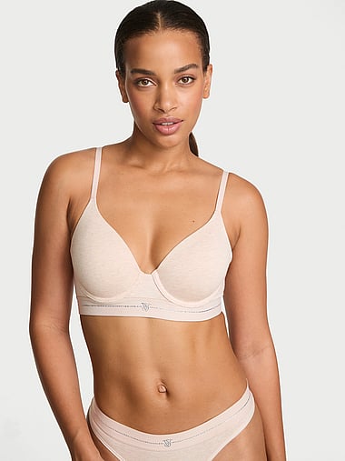 The T-shirt - Signature Shine Cotton Lightly Lined Full-Coverage Bra, image 1