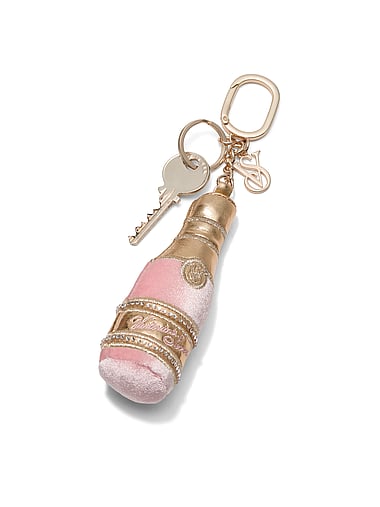 Victoria's Secret - Plush Champagne Bottle Bag Charm Keychain, image 2