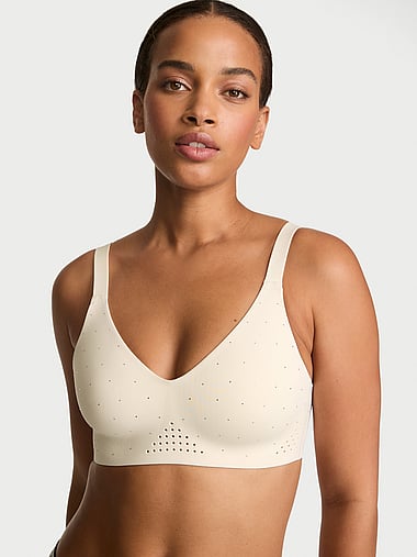 VSX Featherweight™ Medium Diamanté V-Neck Sports Bra , image 1