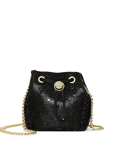Diamanté Cinched Micro Crossbody Bag, image 2