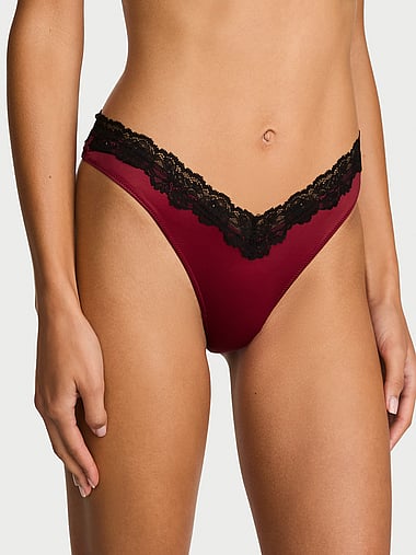 Very Sexy - Lace-Trim High-Leg Thong Panty, image 1