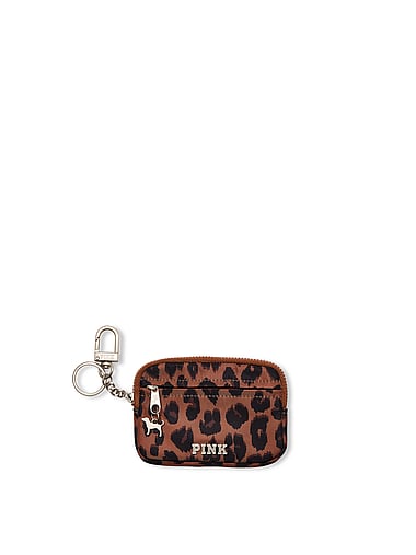 PINK - Zip Card Holder Keychain, image 1