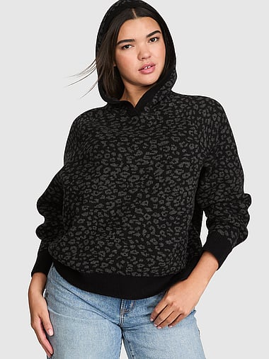 PINK - Oversized Knit Hoodie, image 1
