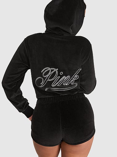 PINK - Vintage Velour Romper, image 1