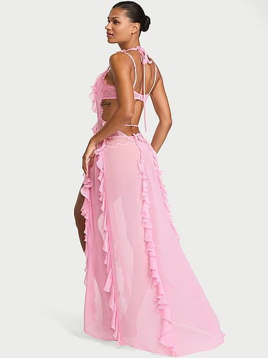 Dream Angels - Vintage Victoria Silk Chiffon & Lace Slip Robe, image 2