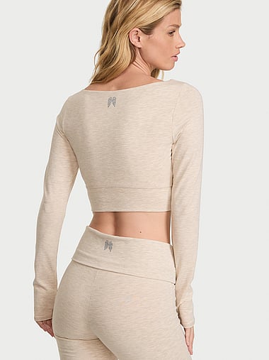 Angel Essentials - Cotton Long-Sleeve Crop Top, image 2