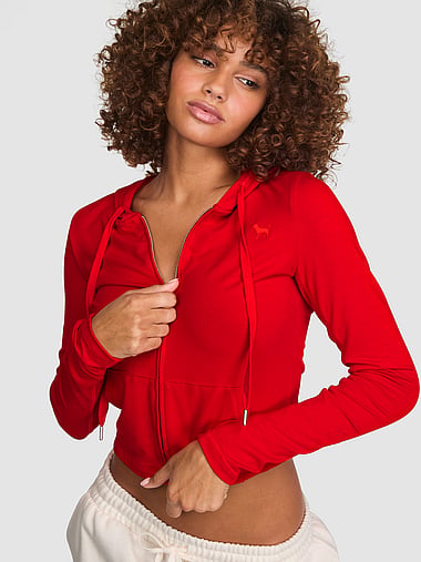 PINK - All-Day Cotton™ Full-Zip Hoodie, image 1