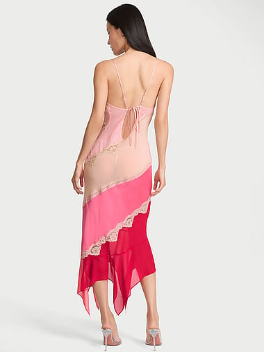 Dream Angels - Vintage Victoria Silk Chiffon & Satin Fishtail Slip, image 2