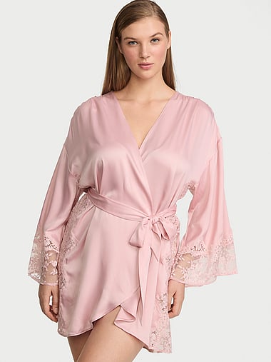 Dream Angels - Satin & Lace Trim Robe, image 1