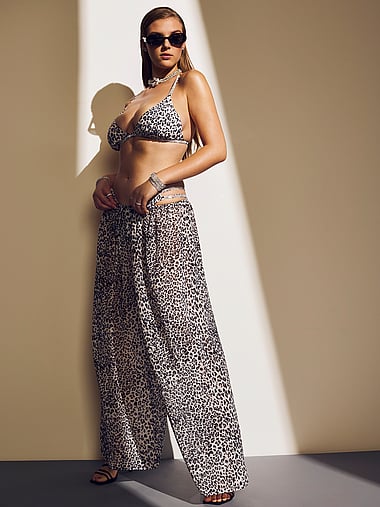 Victoria's Secret Swim - Beachwear Pleated Chiffon Pants, image 1