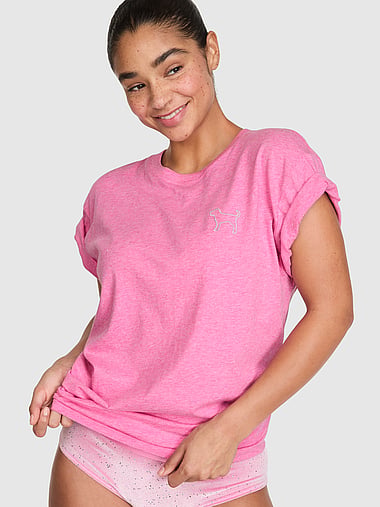 PINK - Campus Cotton™ Bling Tee, image 1