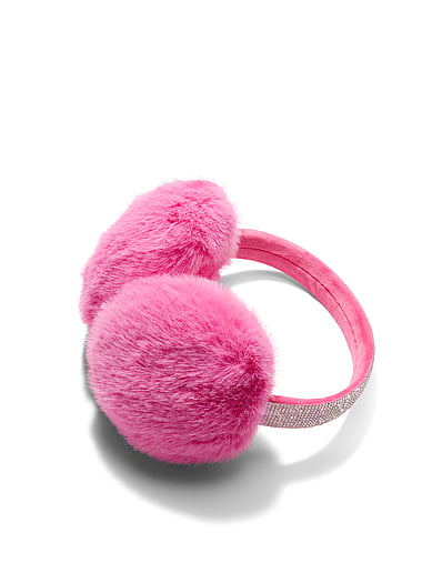 PINK - Faux-Fur Diamanté Earmuﬀs, image 2