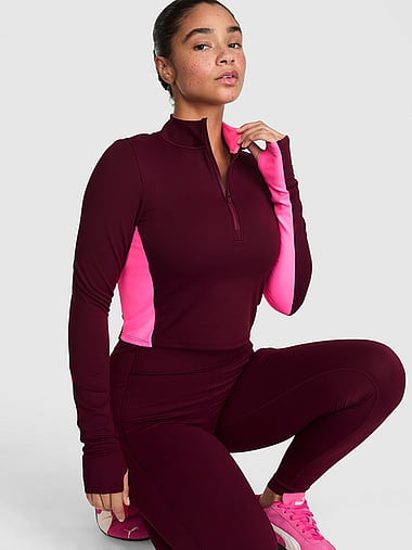 PINK - PINK Relay™ FleeceFlex Half-Zip Top, image 1