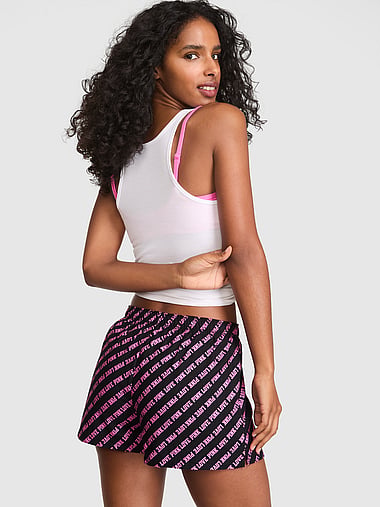 PINK - Favorite Flannel Boxy Pajama Shorts in Flannel, image 2