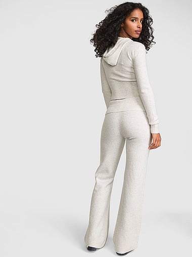PINK - Sweater Foldover Flare Pants, image 2