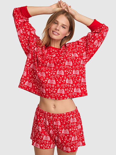 PINK - Thermal Pajama Shorts, image 1