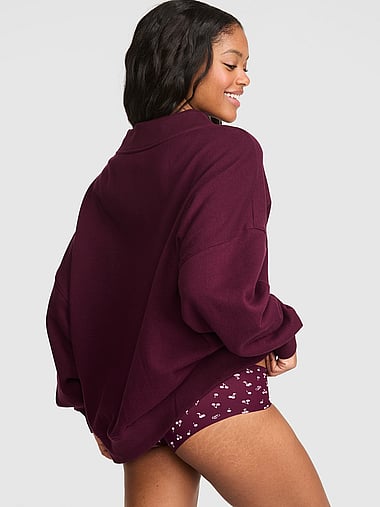 PINK - Campus Fleece™ Oversized Mock-Neck Sweatshirt, image 2