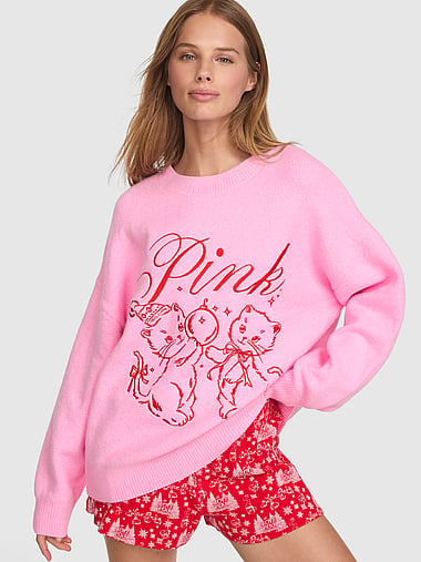 PINK - Drop-Shoulder Sweater, image 1