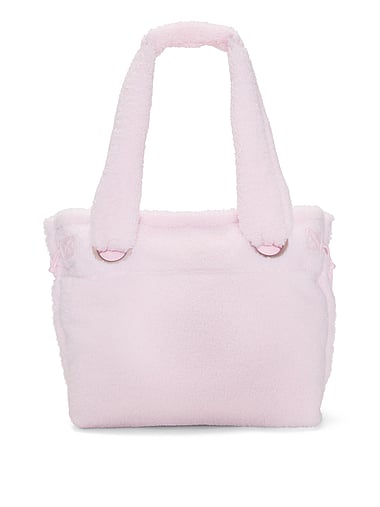 PINK - Cozy Plush Flat-Bottom Tote Bag, image 2